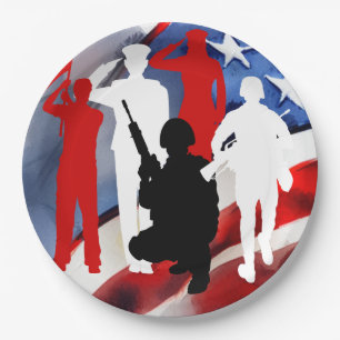 Celebrating Veterans Paper Plate