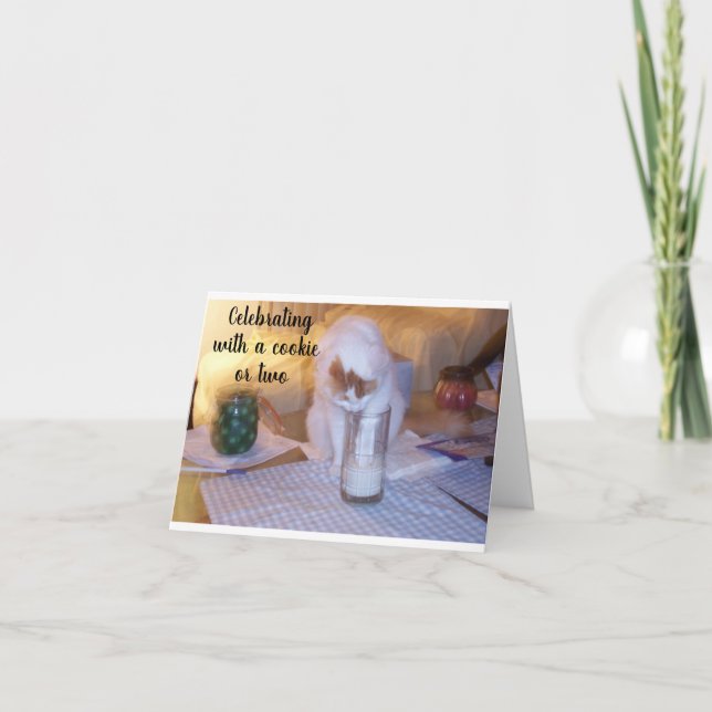 **CELEBRATING WITH A COOKIE** ON YOUR **BIRTHDAY** CARD (Front)