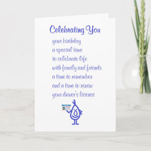 Celebrating You, A Funny Happy Birthday Poem Card
