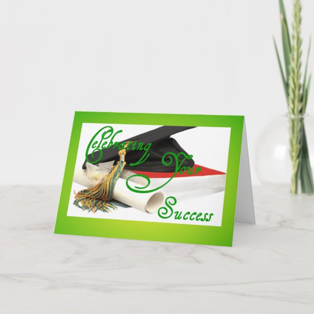 Celebrating Your Success-Graduation-Green Card (Front)