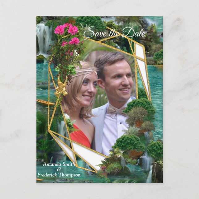 Celebration at the Magical Fantasy Lake Announcement Postcard (Front)