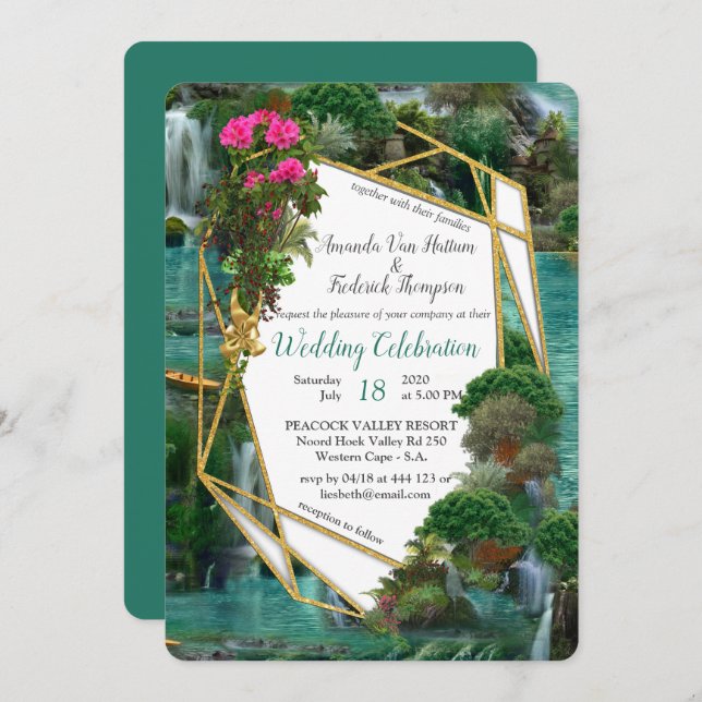 Celebration at the Magical Fantasy Lake Invitation (Front/Back)