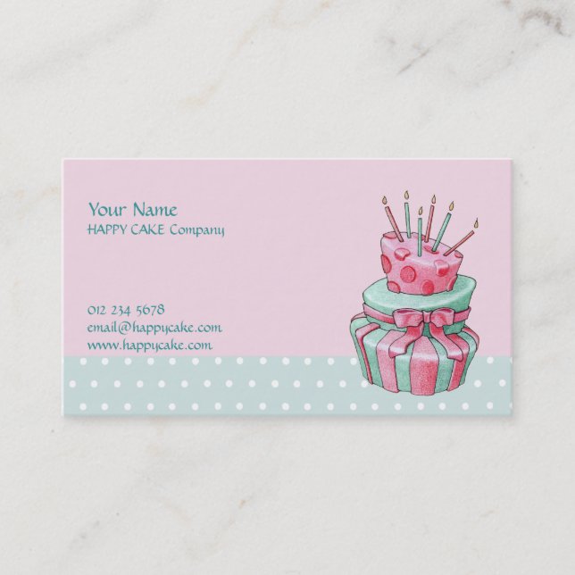 Celebration Cake Business Card (Front)