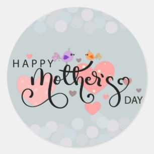 Celebration Calcomania "Happy Mother's Day" Classic Round Sticker
