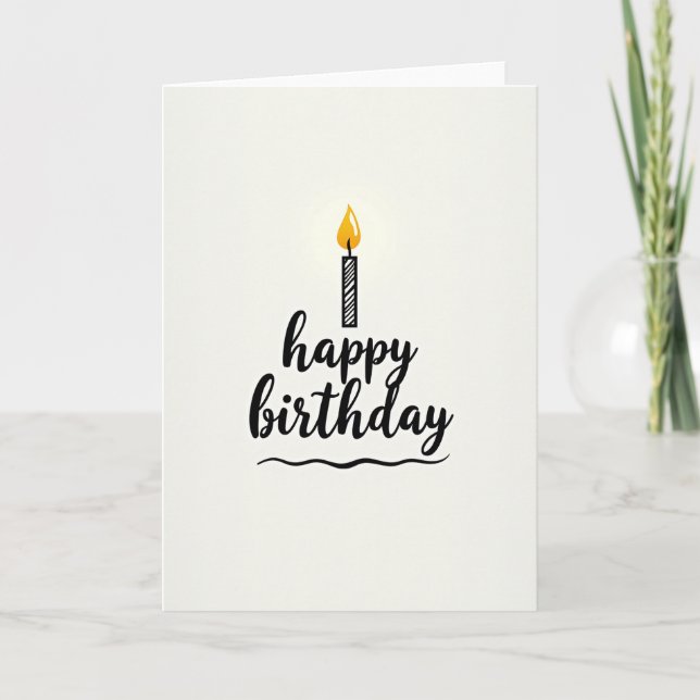 Celebration Candle Birthday Card (Front)