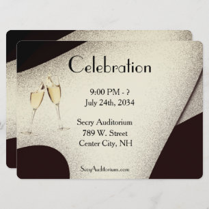 Celebration Champagne Glass  Invitation