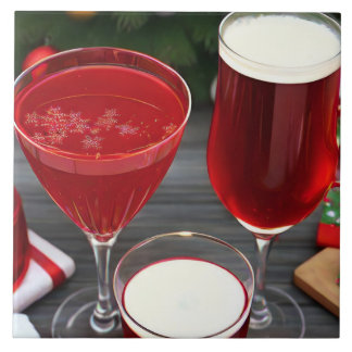 Celebration Cherry Red Drinks Ceramic Tile