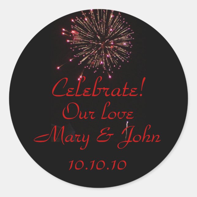 Celebration! Classic Round Sticker (Front)