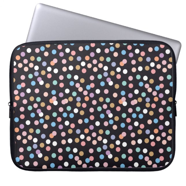 Celebration confetti seamless pattern,background w laptop sleeve (Front)