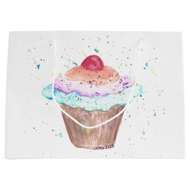 Celebration Cupcake Large Gift Bag (Front)