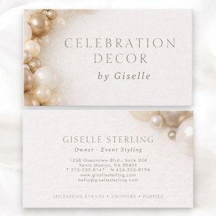 Celebration Decor Decorating Business Card