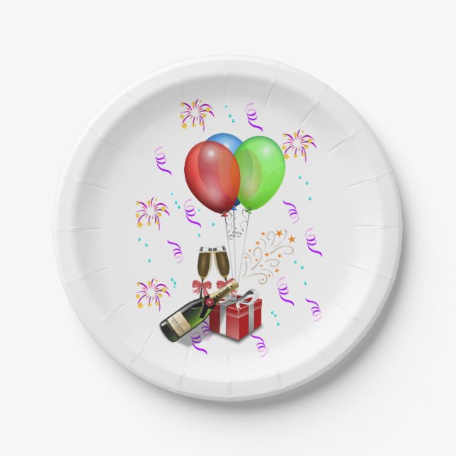 Celebration Decorations Paper Plate (Front)