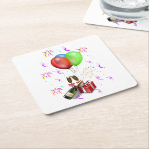 Celebration Decorations Square Paper Coaster