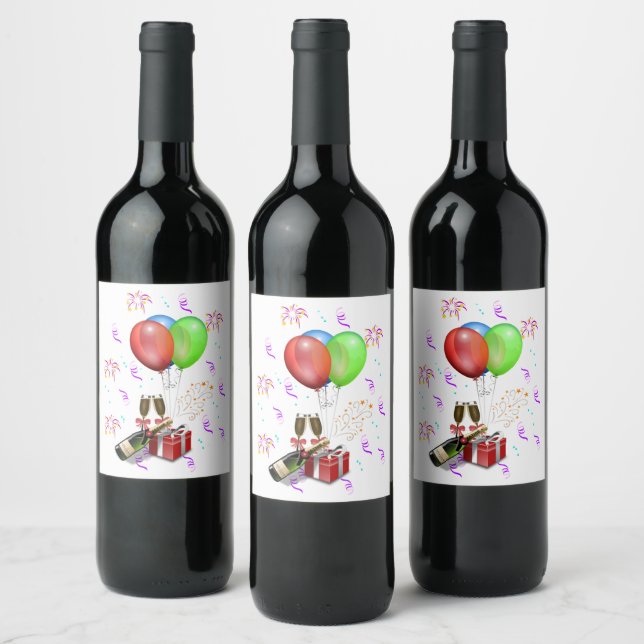 Celebration Decorations Wine Label (Bottles)
