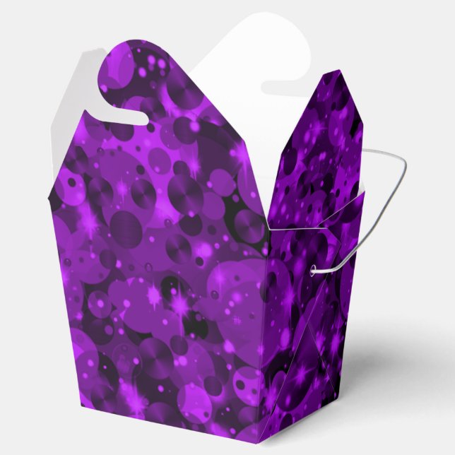 Celebration Dots-10-Purple Take Out Favour Box (Opened)