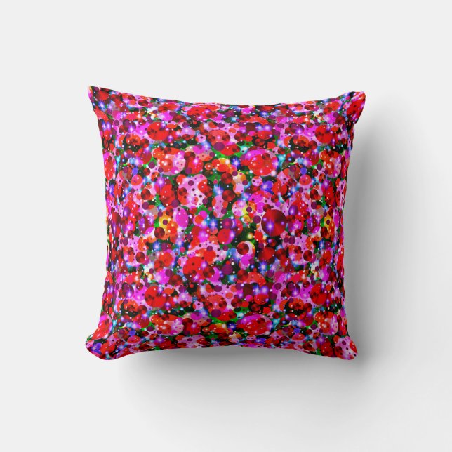 Celebration Dots-3-Sq Throw Pillow (Front)