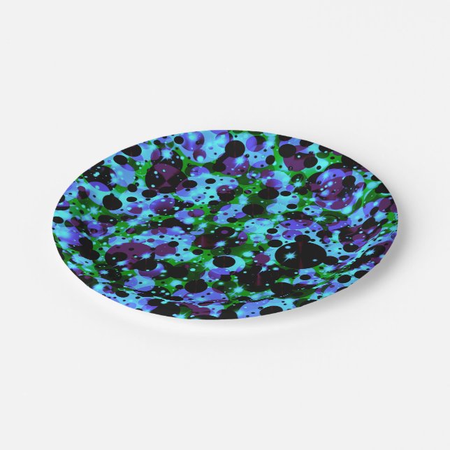 Celebration Dots 8-PAPER PARTY PLATES (Angled)