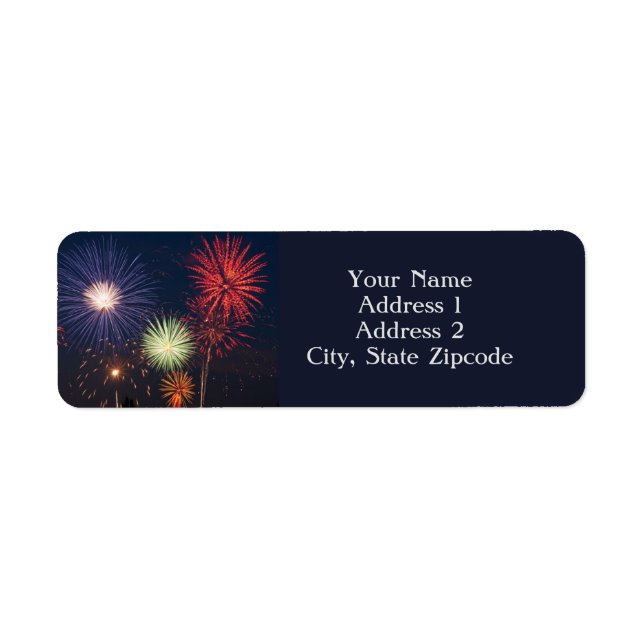 Celebration Fireworks Return Address Label (Front)