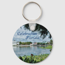 Celebration Florida Key chain With Town and Lake