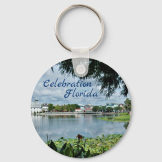 Celebration Florida Key chain With Town and Lake
