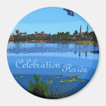 Celebration Florida Special Effects Round Magnet