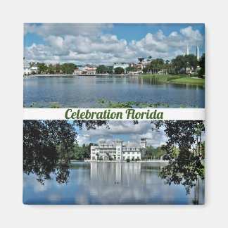 Celebration Florida Square Magnet 2 Photos