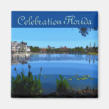 Celebration Florida Square magnet with Effects