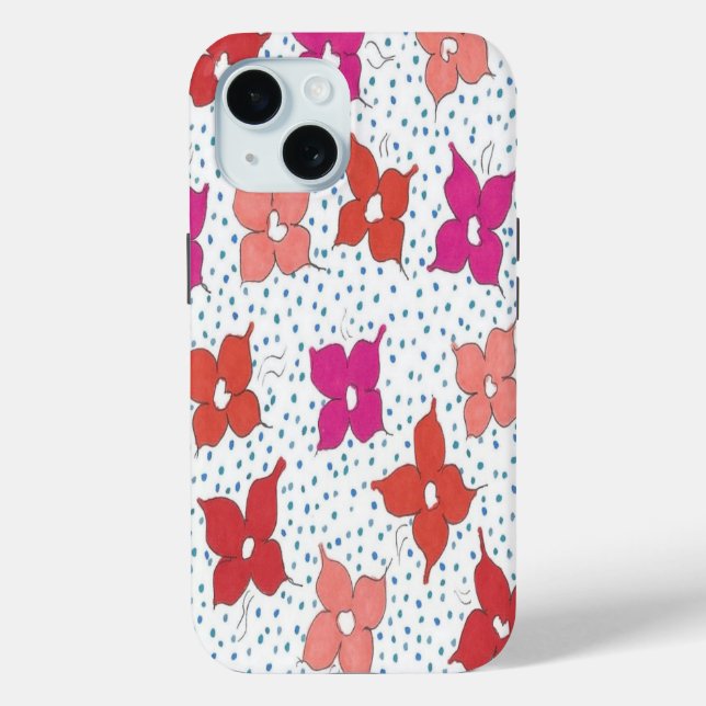 Celebration Flowers and Polka Dots Case-Mate iPhone Case (Back)