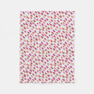 Celebration Flowers and Polka Dots Fleece Blanket