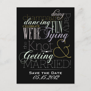 Celebration Fonts Announcement Postcard