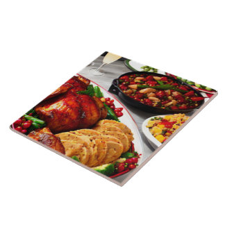 Celebration Food Ceramic Tile