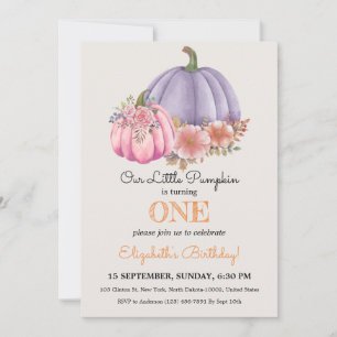 Celebration For Cute Kids Pumpkin-themed Birthday Invitation