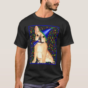 Celebration French Bulldog Dog In A Party Hat T-Shirt