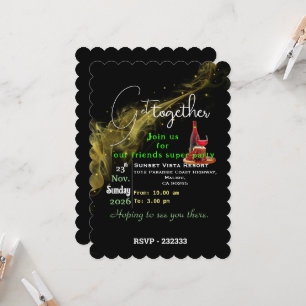 Celebration friends gather  invitation