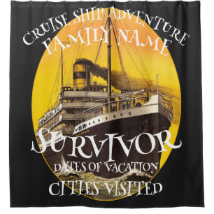 Celebration Grad Class Retirement 2024 Cruise Ship Shower Curtain