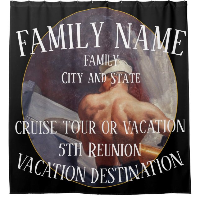 Celebration Grad Class Retirement 2024 Cruise Ship Shower Curtain (Front)