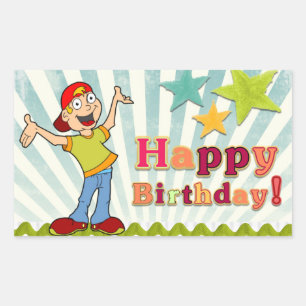 Celebration Happy Birthday Rectangular Sticker