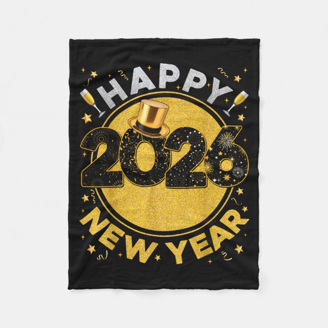 Celebration Happy New Year Eve 2026 Party Men Wome Fleece Blanket (Front)