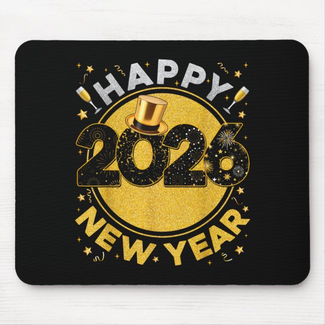 Celebration Happy New Year Eve 2026 Party Men Wome Mouse Pad (Front)