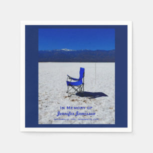 Celebration Life Blue Chair in White Sand Napkin