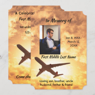Celebration  Life Invite Commercial Aeroplane Pilo