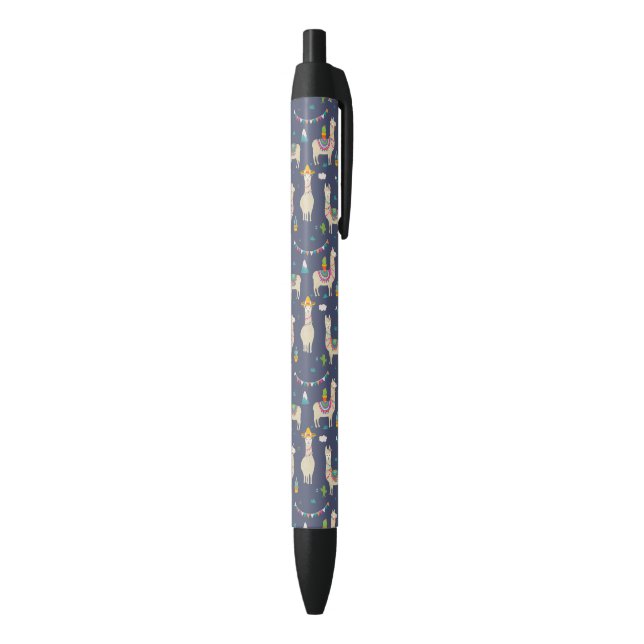 Celebration Llama Pattern Black Ink Pen (Bottom (Vertical))