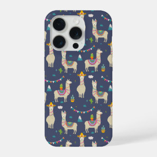 Celebration Llama Pattern iPhone 15 Pro Case