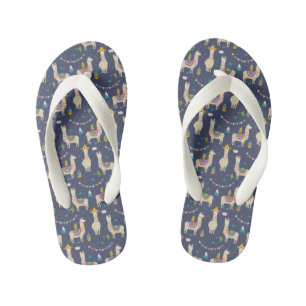 Celebration Llama Pattern Kid's Thongs