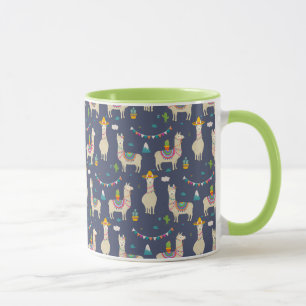 Celebration Llama Pattern Mug