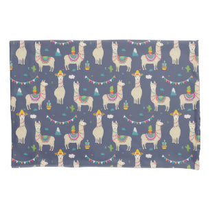 Celebration Llama Pattern Pillowcase