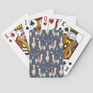 Celebration Llama Pattern Playing Cards