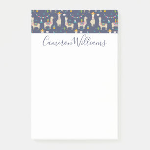 Celebration Llama Pattern Post-it Notes