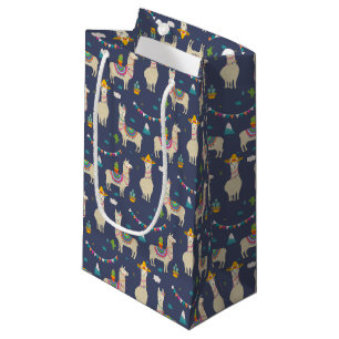 Celebration Llama Pattern Small Gift Bag