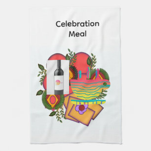 Celebration Meal Tea Towel